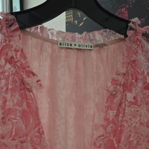 Alice + Olivia Pink Ruffled Dress